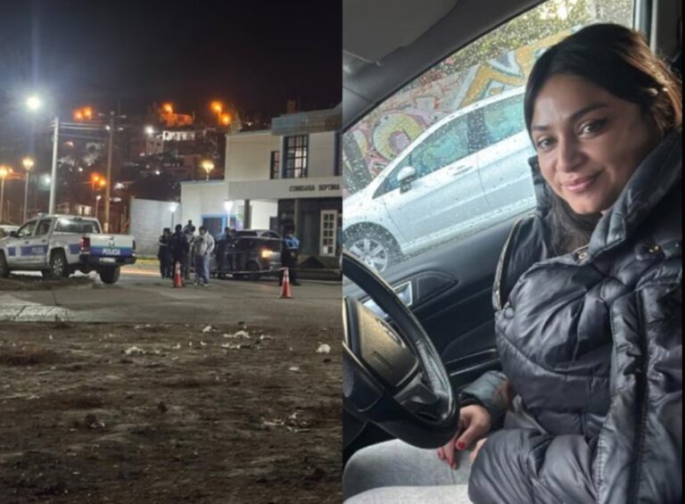 Vehículo en la Comisaría Séptima de Comodoro Rivadavia tras el homicidio de Mariana Calfuquir
